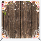 Lofaris Floral Wooden Lace Pattern Square Tension Backdrop